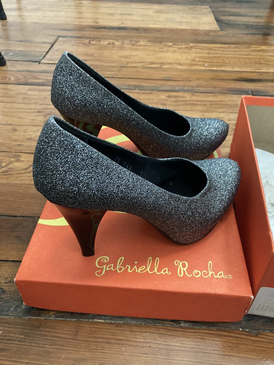 Escarpins Gabriella Rocha En Daim Noir - Taille 9.5 M, Talon Aiguille Ultra Haut, Neufs