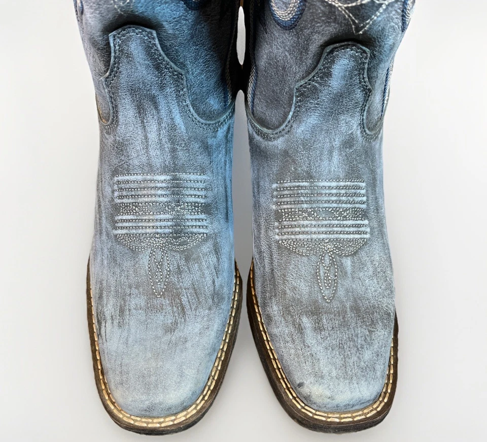 Botas de Vaquero Durango Para Mujer Atrapasueños Azul Envejecido Bordado Talla 9 Foto 3 de 4