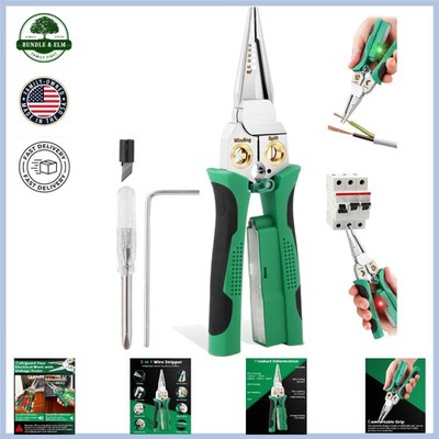 8-In-1 Wire Stripper with Voltage Tester for Electrical Repairs and Maintenance