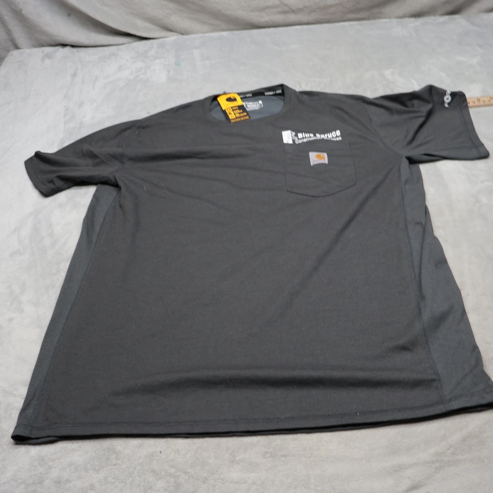 Carhartt Shirt Men XL Grey Force Relaxed Fit Midwght Short Sleeve Pocket Tee NEW