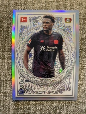 Topps Chrome Bundesliga 2025/26 Ernest Poku Ornaments Rookie Bayer 04 Leverkusen