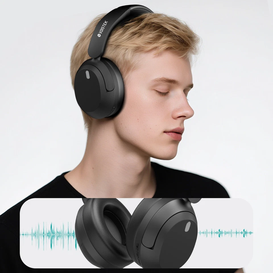 Over-Ear-Kopfhörer mit Faltbar Aktiver Geräuschunterdrückung Bluetooth Headset - Bild 3 von 4