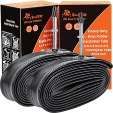 700C Heavy Duty Bike Tubes 700x35C/38C/40C/43C FV48 Presta Valve 35/43-622