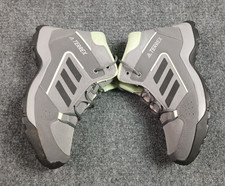 Adidas Womens Terrex Mid Hiking Boots Shoes US Size 5 Gray Green Black Stripes