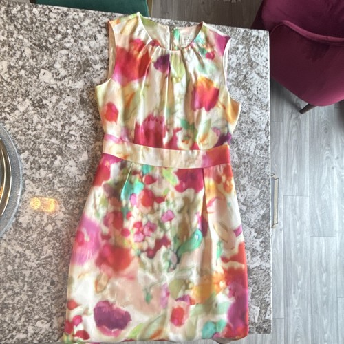 kate spade new york Multicolor Floral A-Line Short Dress Round Neck 6