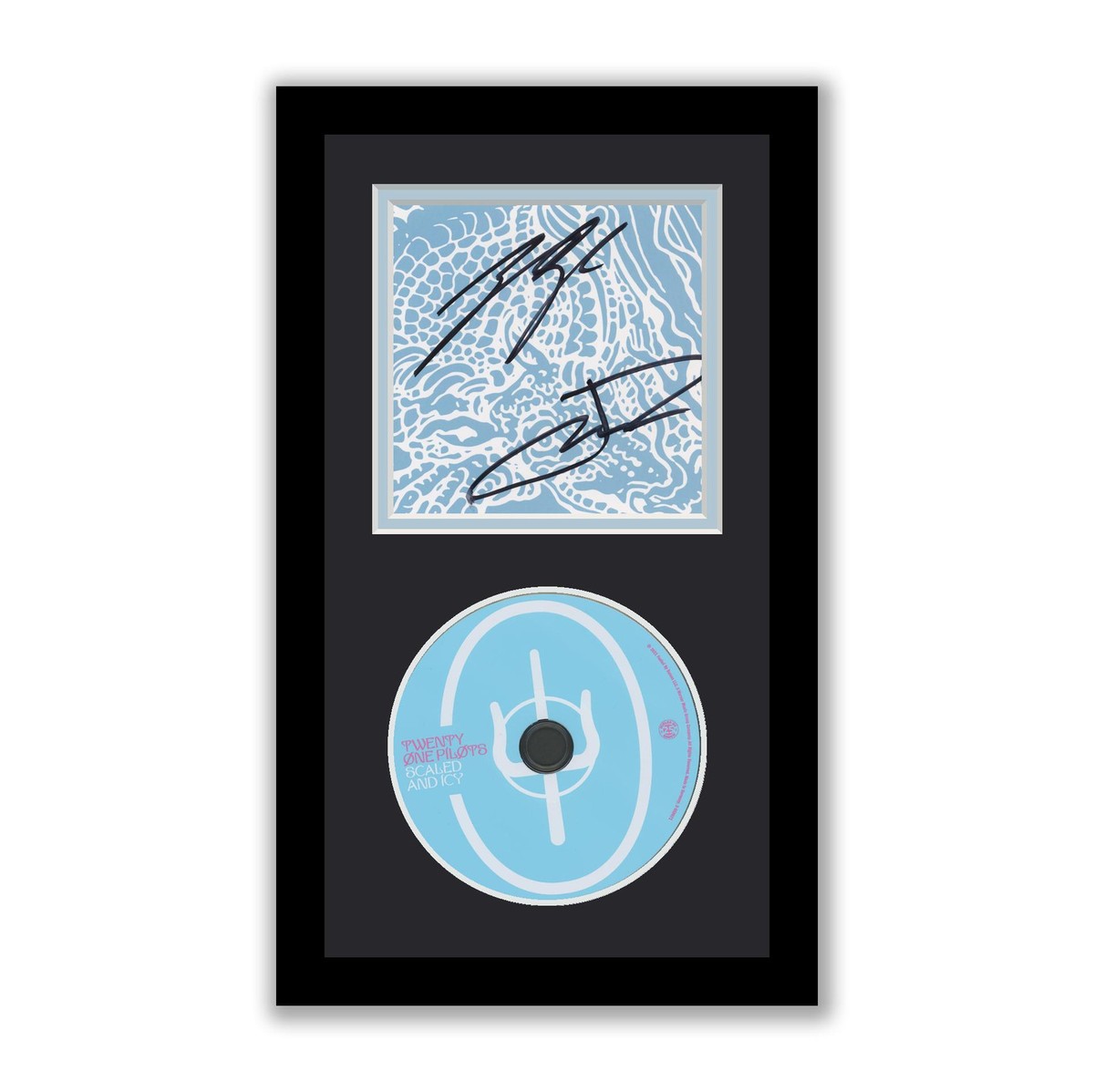 トゥエンティ・ワン・パイロッツ　直筆サイン入りCD　21 PILOTS Twenty One Pilots Autographed Signed Framed CD Scaled and