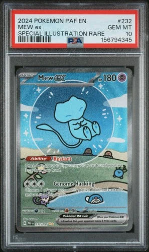 2024 POKEMON PAF EN-PALDEAN FATES SPECIAL ILLUSTRATION RARE #232 MEW EX PSA 10