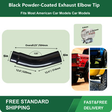 5-6 Inch Black Exhaust Elbow - Diesel Exhausttip With Clamp 5-6 Inch Black Exhaust Elbow - Diesel Exhausttip With Clamp