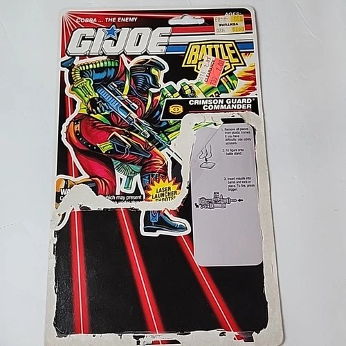 Gi Joe 3.75" Battle Corps Crimson Guard Commander Full Cardback Uncut Filecard