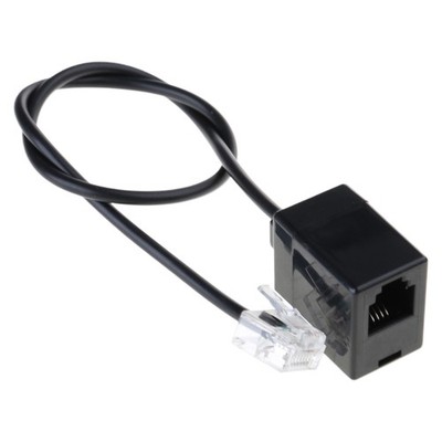 RJ11 6P4C Female to Ethernet RJ45 8P8C Male Adapter RJ45 to RJ11 Converter Cable