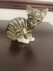 Vintage LOMONOSOV IMPERIAL PORCELAIN FIGURINE CAT GRAY KITTEN — photo 1