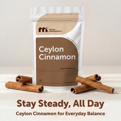 Ceylon Cinnamon 7,200Mg Equivalent | 300 Softgels with MCT Oil - New Packaging