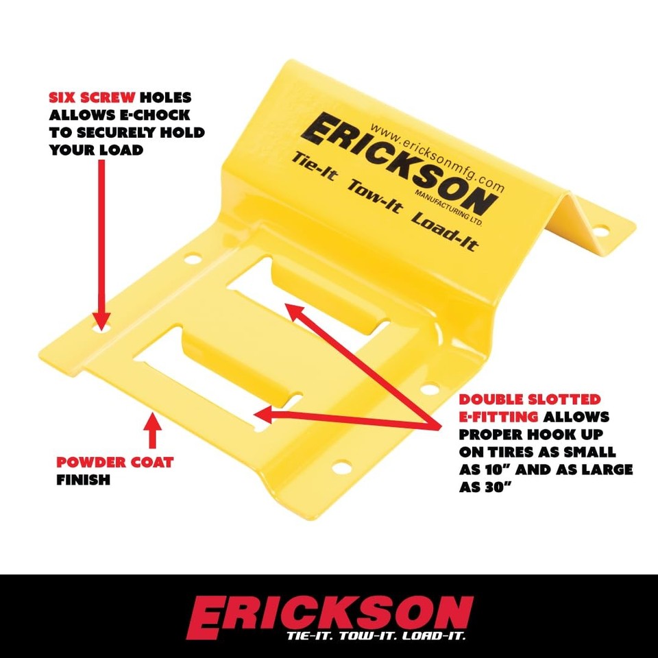 Erickson Wheel Chock Tie-Down Kit, 2 In X 7.5 Ft, Double - Foto 2