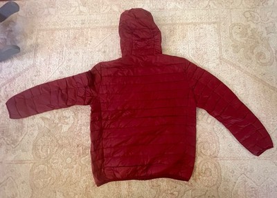 Red ultra-light down jacket