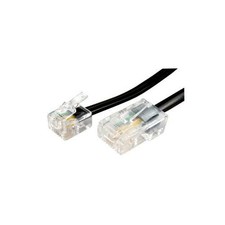 Rj11 Prise À Rj45 Prise Câble Téléphone/Modem Noir, 4 Cœurs Câblage Droit 10M