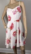 Old Navy Women Smocked Fit & Flare Cami Mini Dress Sz S Floral Summer zip up