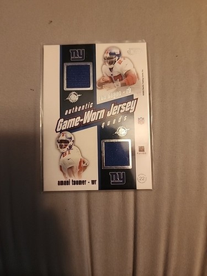 #ad 2002 Pacific Heads Up Game Worn Jersey Quads Ron Dayne Amani Toomer Tiki Barber $20.00