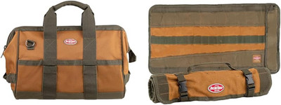 Gatemouth 16-Piece Tool Bag & Roll Set - Sturdy Brown Organizer