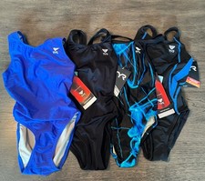 New TYR Swimsuit Lot of 4 Size 22 Girls Competitive Swim Sz 6/7