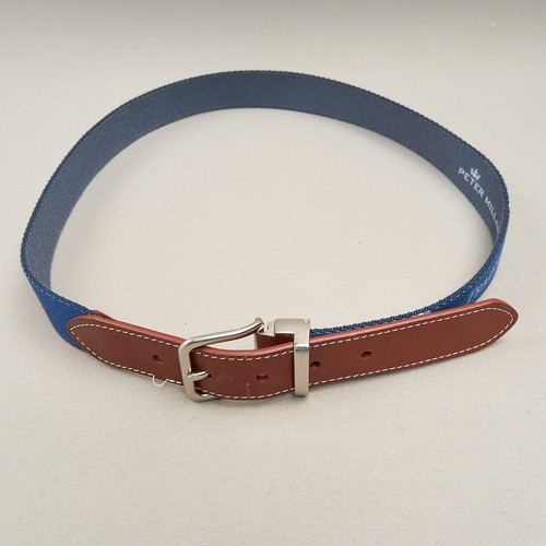 Peter Millar Golf Belt Mens 34 Blue Congressional Country Club The Traditional - Picture 9 of 15