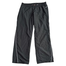 VTG Y2K Nike Pants Women  s L Black Lined Windbreaker Track Athletic