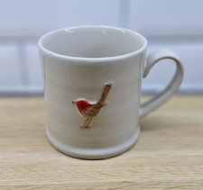 Gisela Graham Small Mini Rustic Coffee, Tea, Espresso Cup Mug Robin
