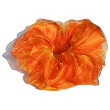 1 PCS Orange Big Scrunchies Women Large Scrunchies Thick Hair Ponytail Ties