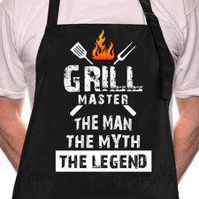 Funny BBQ Chef Aprons for Men, Grill Master, Kitchen Cooking Aprons