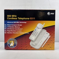 AT T Cordless Telephone 9311 White Locator 30 Channel 900MHz New In Box