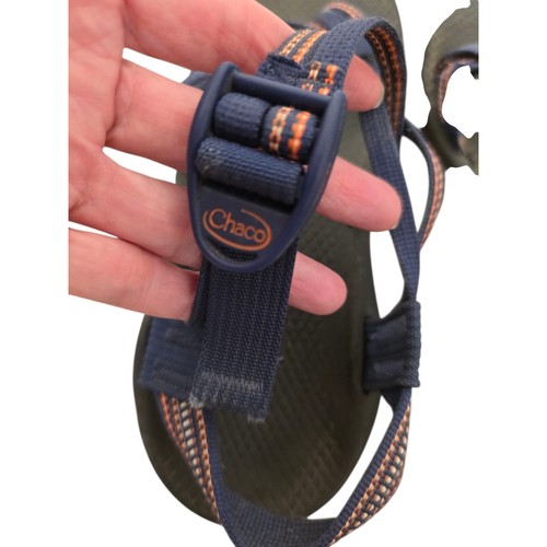 Sandalias para mujer Chaco Z/Cloud con tiras azul naranja talla W9 informales cómodas - Imagen 5 de 9