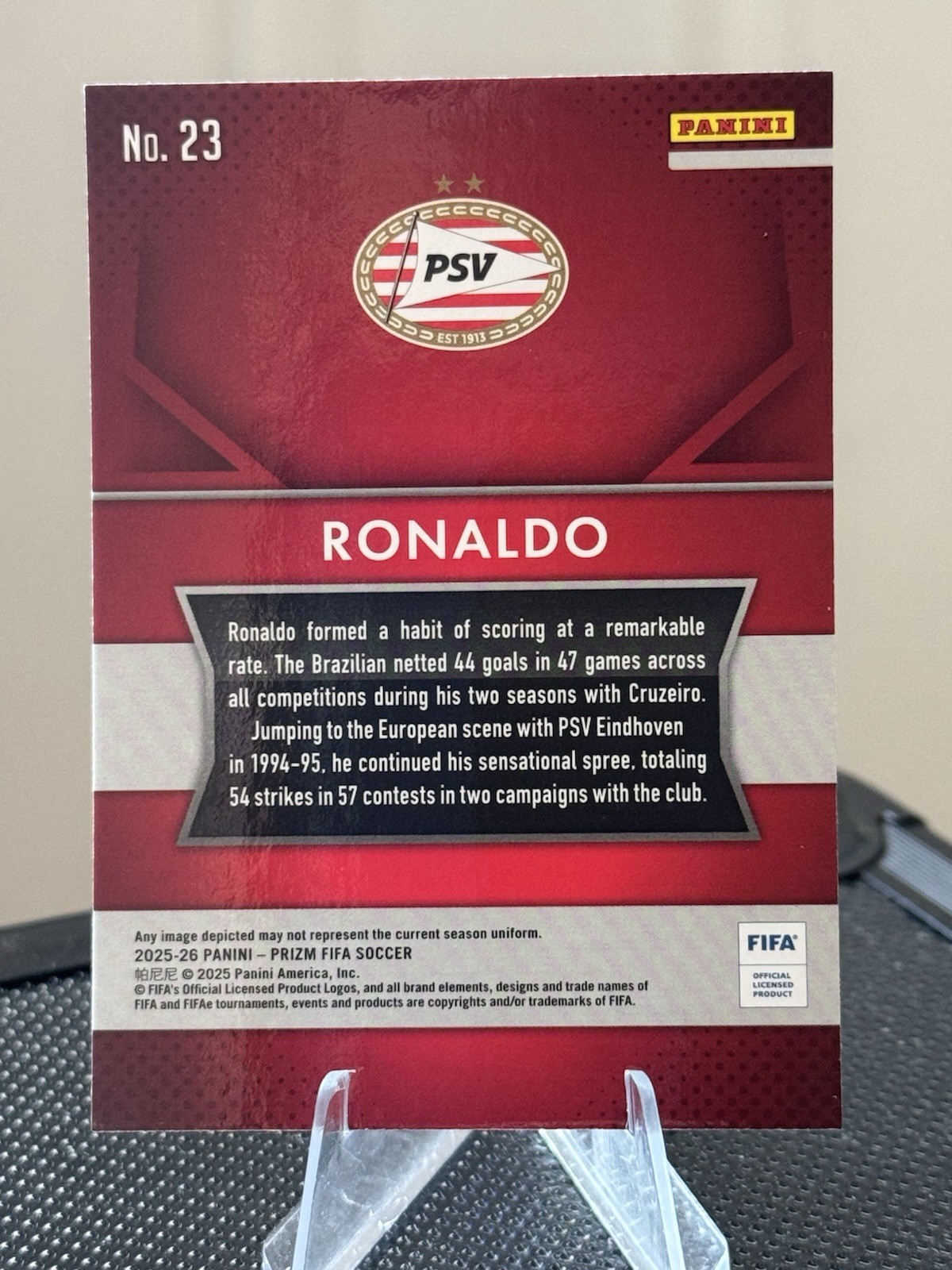 2025-26 Panini Prizm FIFA Ronaldo 2015 Flashback SP #23 ~ PSV Eindhoven view 2