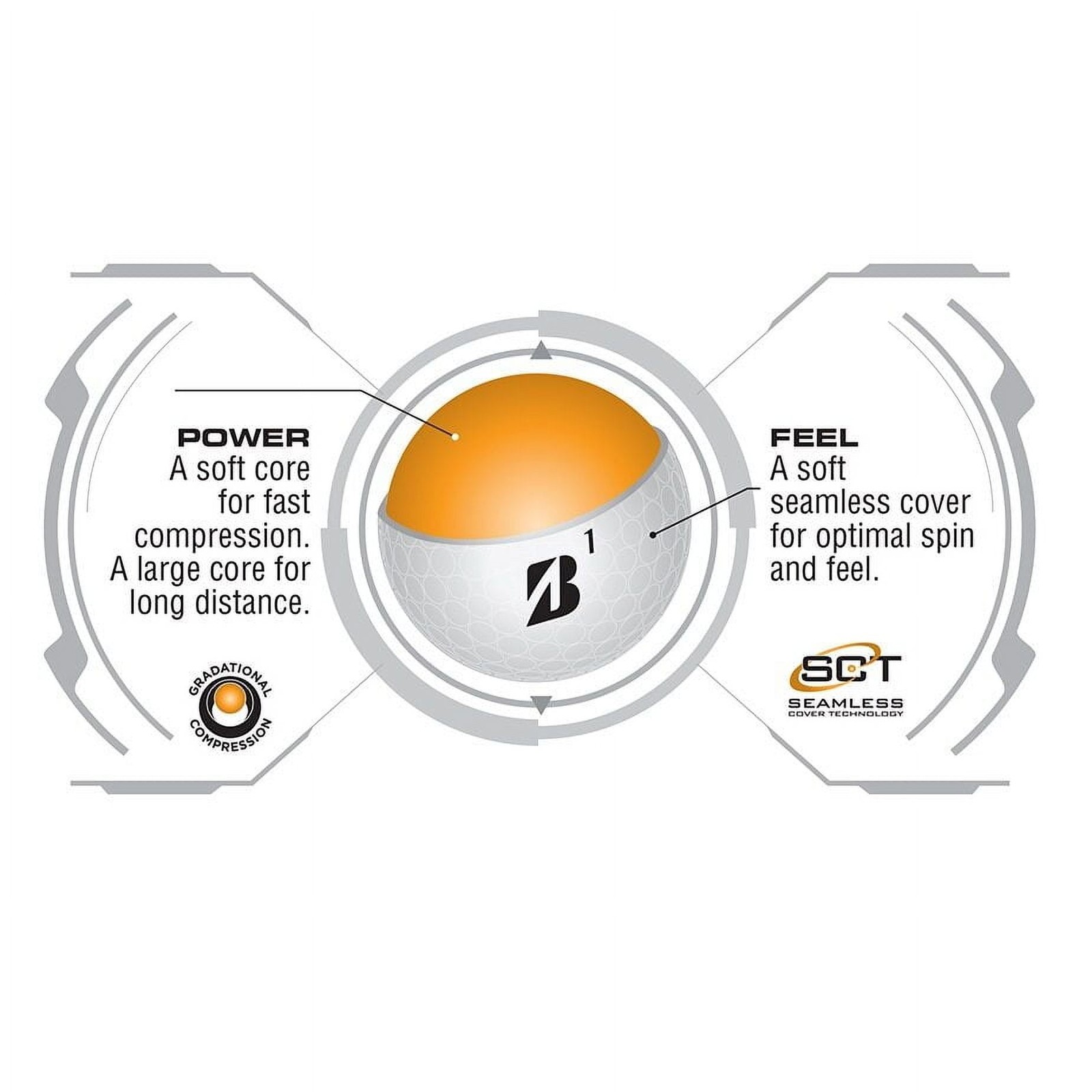 Bridgestone E6 Soft Golf Balls 12pk, Yellow