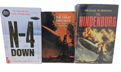 3 books DIRIGIBLES ZEPPELINS & BLIMPS Hindenberg Airships Lighter Than Air Craft
