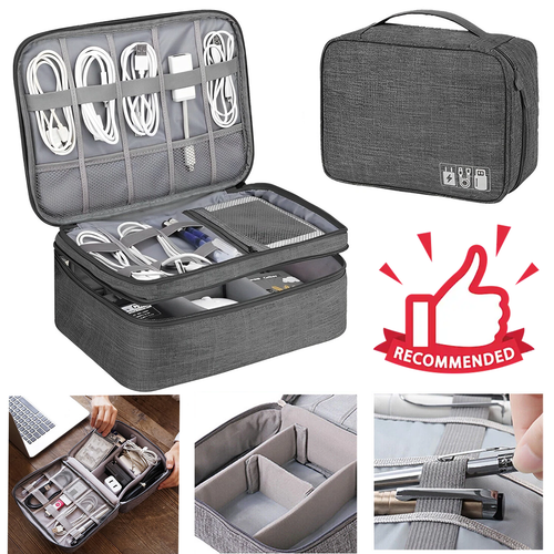 Travel Cable Storage Case Electronic Accessories Charger USB Drive ...