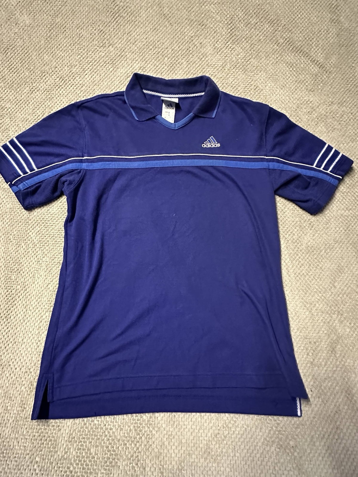 Adidas Short Sleeve Polo Shirt Golf Small/Medium Royal Blue