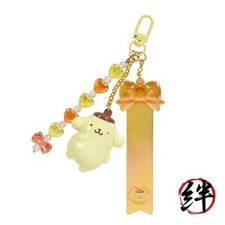 Sanrio 297682 Clear Keychain Clear Plump 3D Pompom Pudding 5.9 x 1.8 x 1.2
