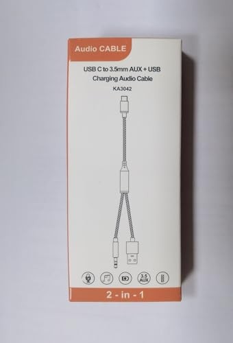 USB C auf Aux Kabel, USB C auf 3,5mm Audio Aux Klinke und USB Ladekabel, Kopf... - Bild 7 von 8