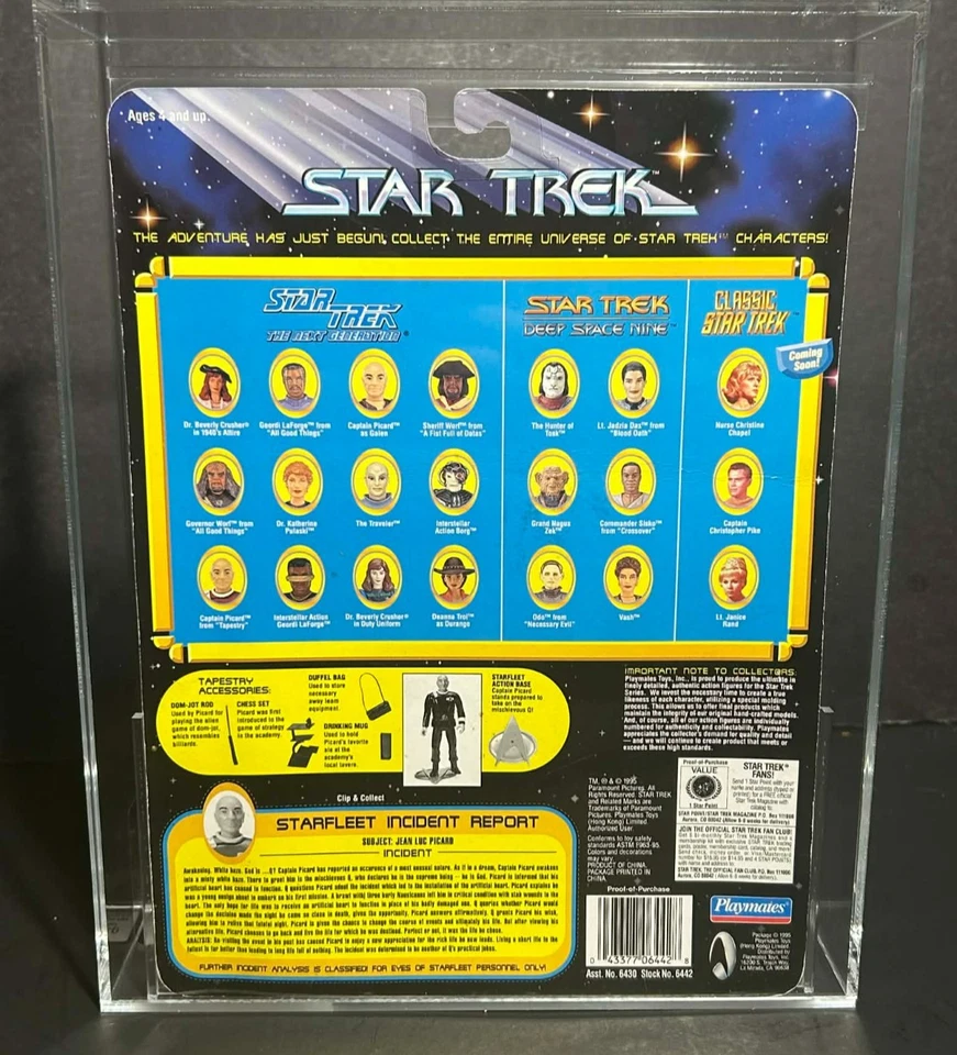 Playmates Star Trek TNG Tapiz Capitán Jean Luc Picard 1995 Limitado AFA 80 Foto 4 de 4