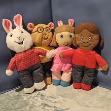 Arthur PBS Plush Bundle Arthur Buster Francine DW 4 Pc Stuffed Animal Lot