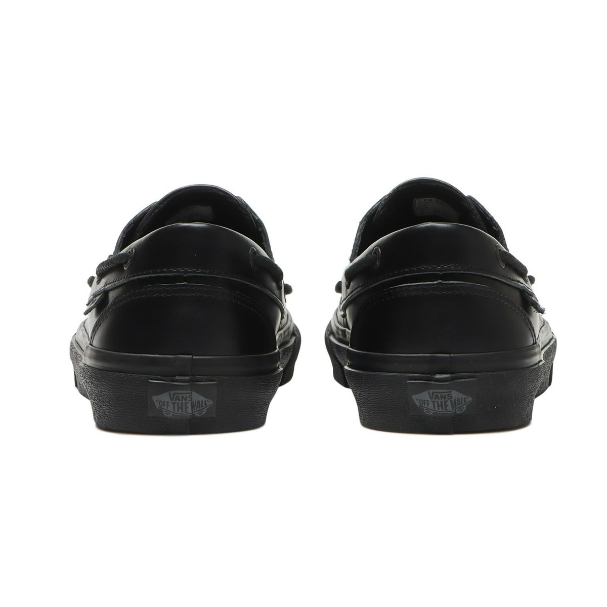 VANS 2 Eyelet Natural Leather V176CF BLACK/BLACK Men's Shoes | eBay