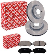 FEBI BREMSSCHEIBEN 296mm+BELÄGE VORNE passend für NISSAN QASHQAI J10 X-TRAIL T31