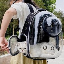 Portable Transparent Pet Cat Carrier Clear Dome Space Capsule Pet Carrying Bag