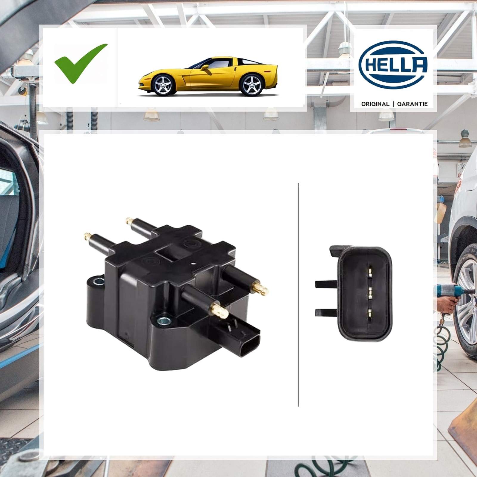 Zündspule Hella für Chrysler Neon PL 2.0 16V