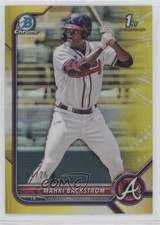 2022 Bowman Chrome Prospects Yellow Refractor 4/75 Mahki Backstrom #BCP-121 0tf6