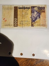 Portugal 1000 Escudos Banknote Pedro Alvares Cabral 1996