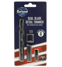 Barbasol Dual Blade Detail Trimmer Battery Powered Fine Detail Trimmer, Black