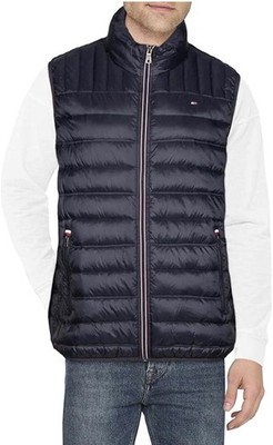 Tommy Hilfiger Quilted Vest Men's Lightweight Vest Dark Blue Size Large L