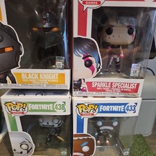 Image of Funko Pop Fortnite 426 438 433 black knight skull tropper sparkle