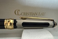 CRISTIAN LAY penna stilografica spagnola blu iridium point profili laminati 