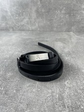 Dolce & Gabbana Genuine Leather Logo Plate Buckle Belt Black Made in Italy